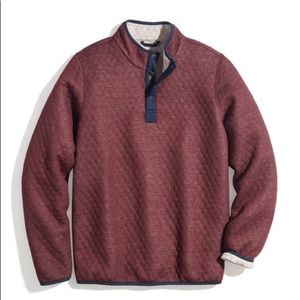 Marine Layer Corbet Sweater - Grey + Maroon